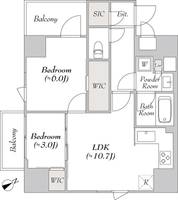 東京都世田谷区上馬1(マンション)の賃貸物件の間取り