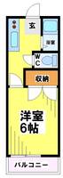 東京都調布市東つつじケ丘1(アパート)の賃貸物件の間取り