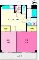 神奈川県川崎市中原区下小田中6(マンション)の賃貸物件の間取り