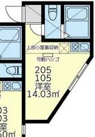 神奈川県横浜市港南区笹下2(アパート)の賃貸物件の間取り