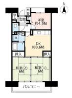 UR八尾若草の間取り