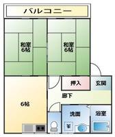 茨城県常総市豊岡町(アパート)の賃貸物件の間取り