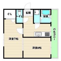 大阪府大阪市淀川区三国本町1(マンション)の賃貸物件の間取り