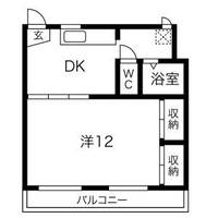 茨城県古河市西町(アパート)の賃貸物件の間取り