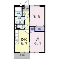 岡山県浅口郡里庄町大字新庄グリーンクレスト(アパート)の賃貸物件の間取り