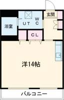 栃木県宇都宮市材木町(マンション)の賃貸物件の間取り