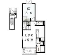 群馬県高崎市棟高町(アパート)の賃貸物件の間取り