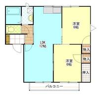 ルナ・ポート21 Bの間取り