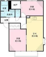 茨城県水戸市元吉田町(アパート)の賃貸物件の間取り
