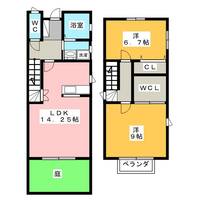 岐阜県瑞穂市只越(一戸建)の賃貸物件の間取り