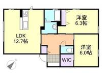 岡山県倉敷市連島1(アパート)の賃貸物件の間取り