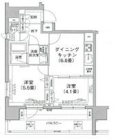 東京都墨田区文花2(マンション)の賃貸物件の間取り