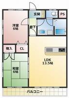 高知県高知市高見町(マンション)の賃貸物件の間取り