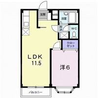 栃木県足利市利保町1(アパート)の賃貸物件の間取り