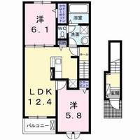 群馬県前橋市西片貝町3(アパート)の賃貸物件の間取り