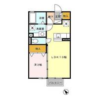 栃木県小山市城東5(アパート)の賃貸物件の間取り