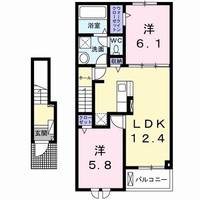 群馬県前橋市西片貝町3(アパート)の賃貸物件の間取り