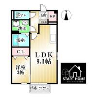 徳島県徳島市南島田町1(アパート)の賃貸物件の間取り