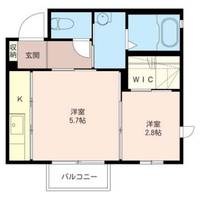 ルシェルクレール Fの間取り