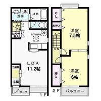 茨城県水戸市東前町(アパート)の賃貸物件の間取り