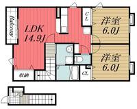 千葉県市原市今津朝山(アパート)の賃貸物件の間取り