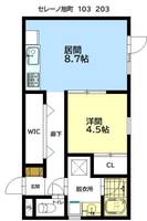 セレーノ旭町の間取り