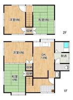 岐阜県土岐市泉町大富(一戸建)の賃貸物件の間取り