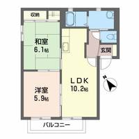 福島県郡山市富久山町久保田字石堂(アパート)の賃貸物件の間取り