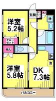 東京都府中市白糸台6(マンション)の賃貸物件の間取り