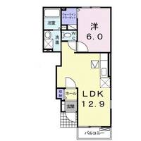 福岡県朝倉市堤(アパート)の賃貸物件の間取り