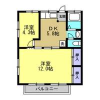 神奈川県秦野市若松町(アパート)の賃貸物件の間取り