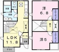 兵庫県姫路市網干区津市場(一戸建)の賃貸物件の間取り