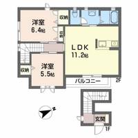 徳島県徳島市城南町2(アパート)の賃貸物件の間取り