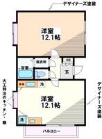 東京都国立市東2(マンション)の賃貸物件の間取り