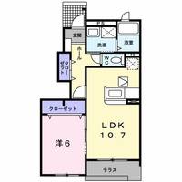 兵庫県加古郡稲美町六分一(アパート)の賃貸物件の間取り