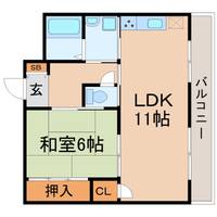 兵庫県尼崎市南武庫之荘4(マンション)の賃貸物件の間取り