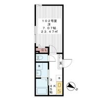 千葉県千葉市花見川区検見川町5(アパート)の賃貸物件の間取り