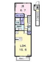 愛知県名古屋市中村区烏森町6(アパート)の賃貸物件の間取り