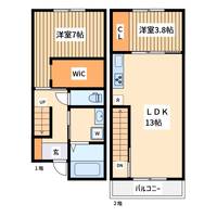 東京都町田市三輪町(一戸建)の賃貸物件の間取り