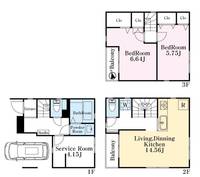 千葉県市川市鬼高3(一戸建)の賃貸物件の間取り