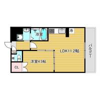 大阪府寝屋川市八坂町の賃貸マンションの間取り