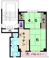 Oasis Umedaira 1の間取り
