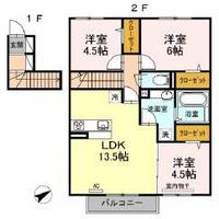岡山県倉敷市連島町連島(アパート)の賃貸物件の間取り
