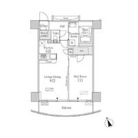 東京都港区海岸3(マンション)の賃貸物件の間取り