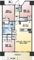 神奈川県横浜市南区中村町4(マンション)の賃貸物件の間取り