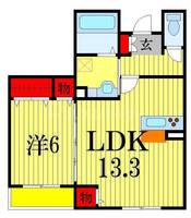 千葉県船橋市東船橋2(アパート)の賃貸物件の間取り
