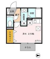 愛知県名古屋市緑区黒沢台4(アパート)の賃貸物件の間取り