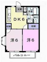 栃木県佐野市大橋町(アパート)の賃貸物件の間取り
