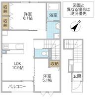 茨城県笠間市旭町(アパート)の賃貸物件の間取り