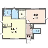 群馬県伊勢崎市境下渕名(アパート)の賃貸物件の間取り